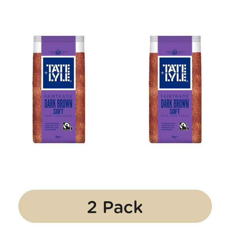 Tate & Lyle Fairtrade Dark Brown Sugar 1kg, British Import (Pack of 2)