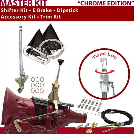 American Shifter 4L80E Shifter Kit 6 in. E Brake Cable Clamp Trim Kit Dipstick for D44C2