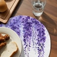 thumbnail image 4 of Round Placemats Wisteria Floral 15 inch Set of 6 Table Mats for Dining Table Purple Leaf Heat Resistant Non-Slip Kitchen & Home Decorative Place Mat Set, 4 of 8