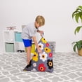 thumbnail image 3 of Posh Creations Twist Bean Bag Chair Lounger, Medium, Kids, 3 ft, Canvas,Flowers on Gray, 3 of 3