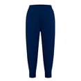 thumbnail image 5 of Women's High Waist Ankle Sweatpants - Solid Color, Pocketed, Autumn Winter Casual/Sporty, 5 of 7