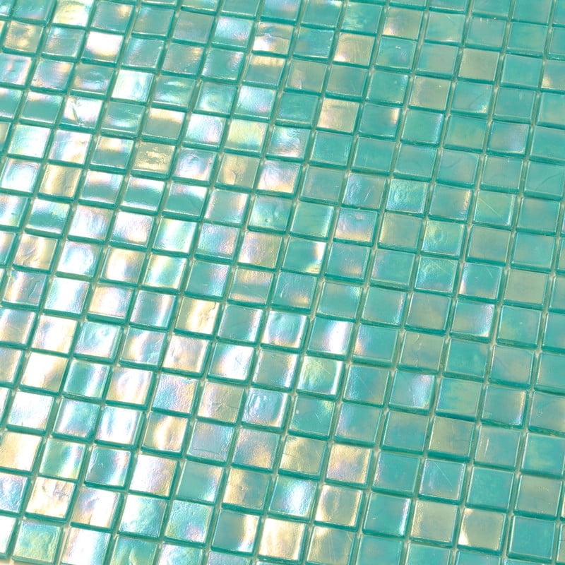 Skosh 11.6 in. x 11.6 in. Glossy Dark Ocean Green Glass Mosaic Wall and Floor Tile (18.69 sq. ft./case) (20-pack)
