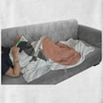 thumbnail image 6 of Ooh La La Soft Flannel Fleece Blanket, Graphical Illustration of a Perfume Bottle with Cursive Calligraphy Aromatic, Cozy Plush for Indoor and Outdoor Use, 50" x 70", Salmon and Grey, by Ambesonne, 6 of 6