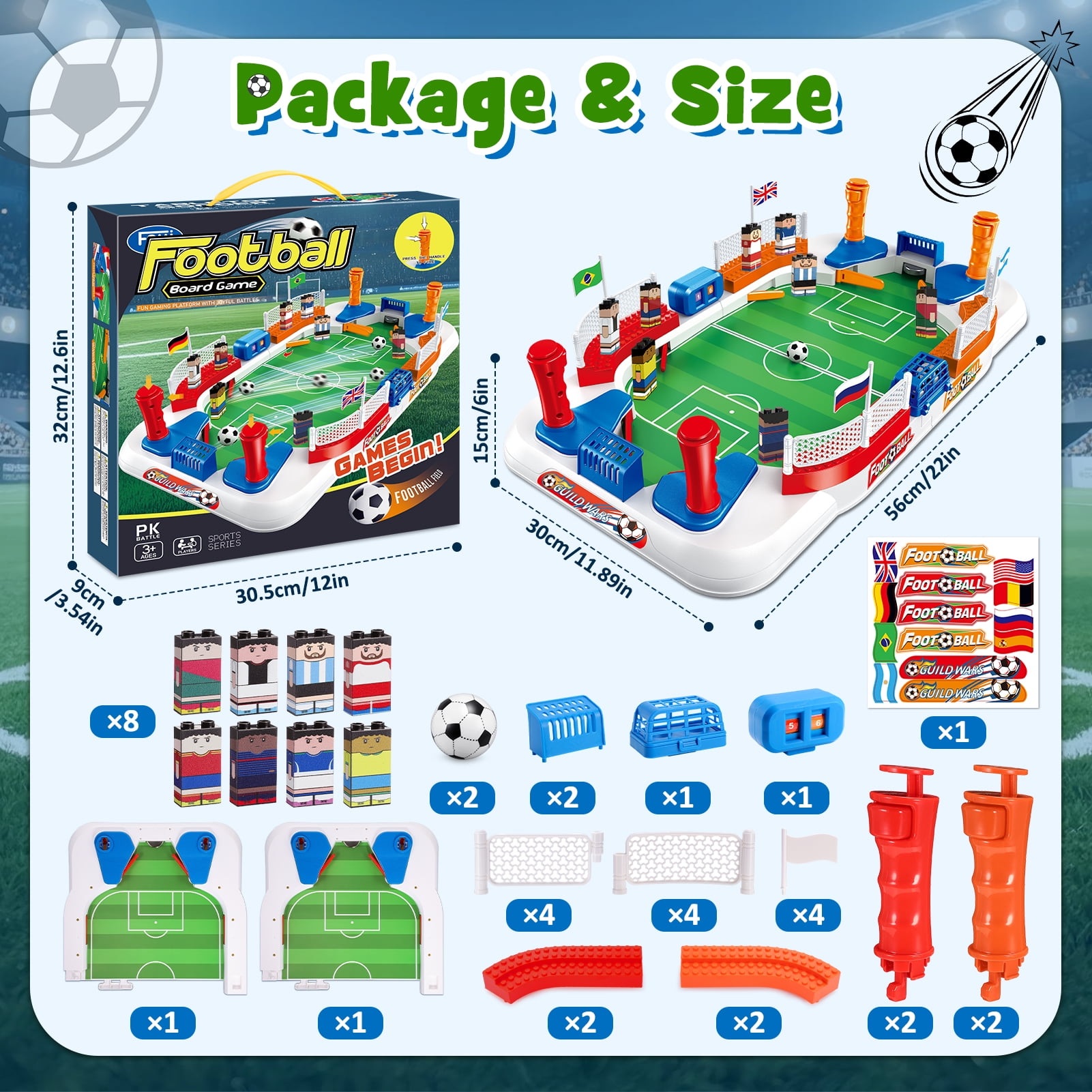 Mini Foosball Table Game, Gifts for 3-12 Year Old Kids Boys Tabletop Soccer Games, Soccer Pinball for Indoor Game for Adults Kids Family
