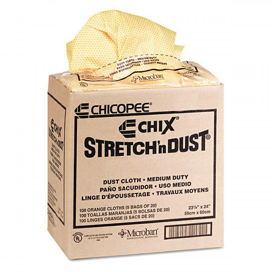 Chicopee 0416 Stretch'n Dust 24" x 24" Orange Medium-Duty Dusting Wiper 20/PK 