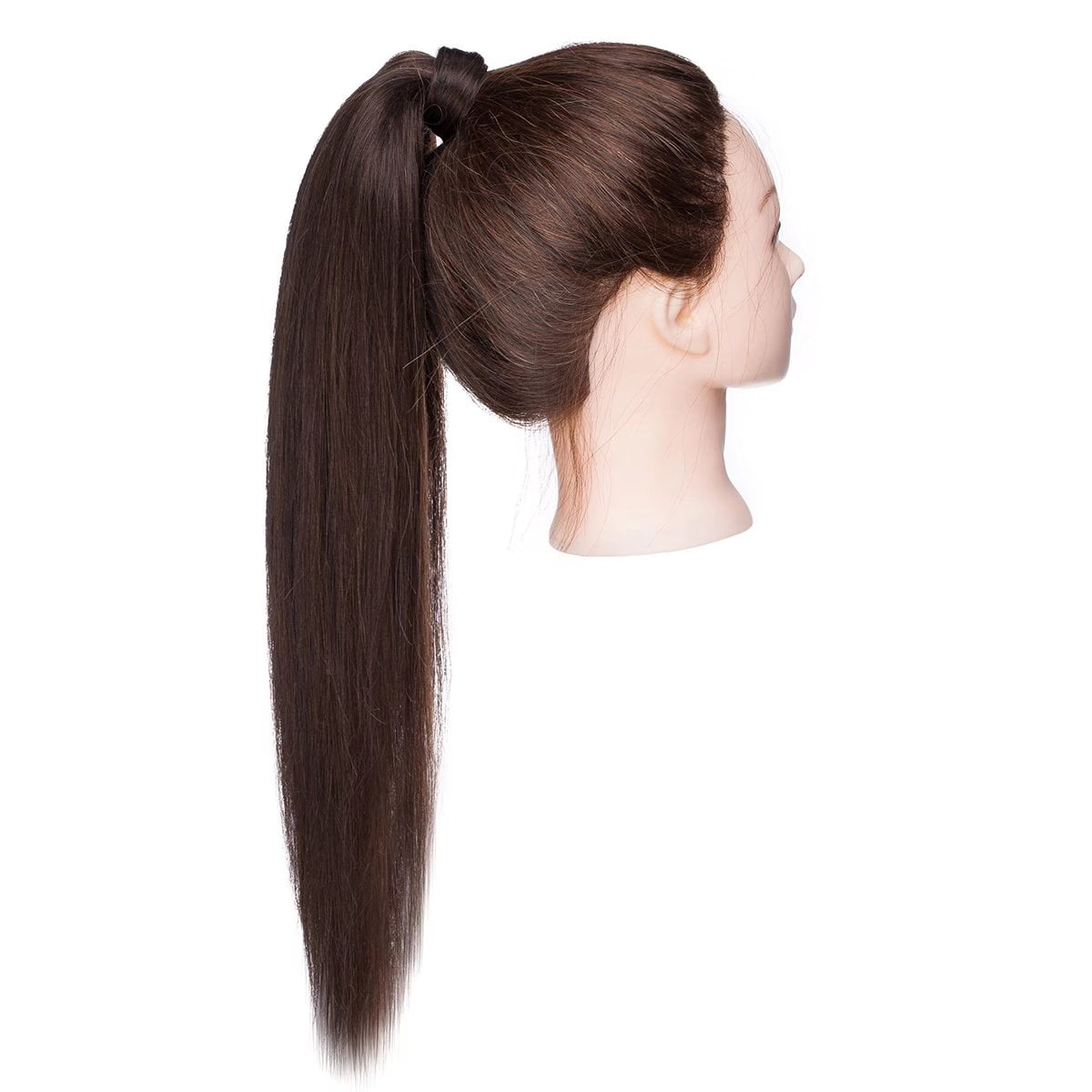 MY-LADY Women Clip in Ponytail Thick 100% Remy Human Hair Extensions Warp Around One piece Hairpiece Straight