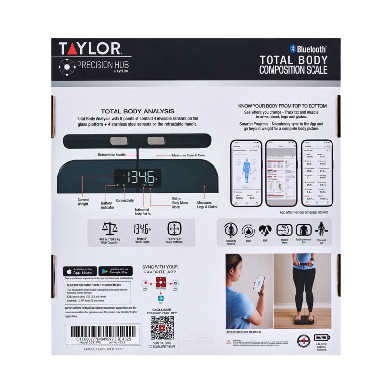 Taylor Total Body Composition Scale Black