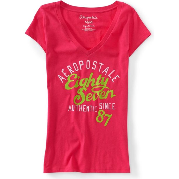 Camiseta gráfica Aeropostale para mujer Rosa XS