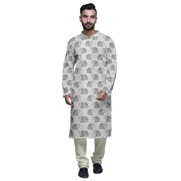 Atasi Party Wear Kurta Pajama For Men Mandarin Collar Long Sleeve Ethnic Kurta Pajama Walmart