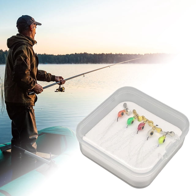 Señuelos de pesca con mosca, señuelos de lubina, ligeros, portátiles, giratorios, lentejuelas, anzuelo, Señuelos de pesca de lubina, , Lucio,