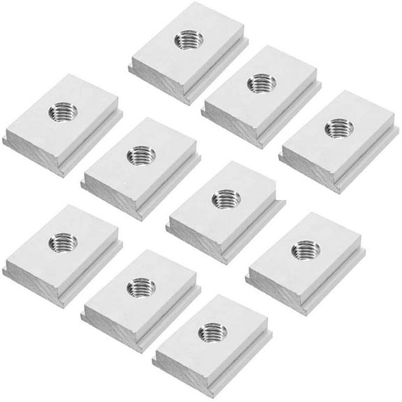 M8 T-Slot Nuts Aluminum Sliding Blocks for Woodworking T-Track System Universal Tool Clamps Fastening Accessories for Woodworking Machinery, 10Pcs Slider