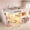 White+Pink, variant on AUU Full Size Wooden Loft Bed with Storage Steps, LED Lighting & Under-Bed Cabinets – Enclosed House-Style Space-Saving Frame for Bedroom, Guest Room, or Studio