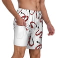 thumbnail image 3 of Balery Red Snake Mens Swim Trunks Swim Shorts for Men Quick Dry Inseam Beach Shorts with Compression Liner Pocket-3X-Large, 3 of 9