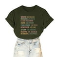 thumbnail image 6 of Lovskoo 2024 Summer Tops Womens Fashion Short Sleeve Round Neck Letter Printed T-Shirt Casual Loose Tops Shirts for Women Olive Green XL, 6 of 7