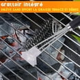 thumbnail image 3 of Cepillo para parrilla de barbacoa con cerdas de alambre de acero inoxidable de 18 pulgadas, mango cómodo antideslizante, diseño 3 en 1 para una limpieza profunda de todo tipo de parrillas, 3 of 5