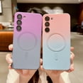 thumbnail image 4 of Gradient Magnetic Samsung Galaxy S23 5G Phone Case, Compatible with MagSafe, Upgraded Camera Lens Film Protection Shockproof Matte Cases for Galaxy S23 6.1" (pink blue gradient), 4 of 7