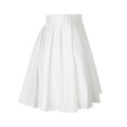 thumbnail image 1 of Falda plisada de cintura alta para mujer Falda corta con estampado de letras laterales con cremallera XBTCLXEBCO Blanco, Chico, 1 of 6