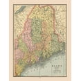 thumbnail image 2 of Cram 15x18 Black Ornate Wood Framed with Double Matting Museum Art Print Titled - Maine - Cram 1888, 2 of 4