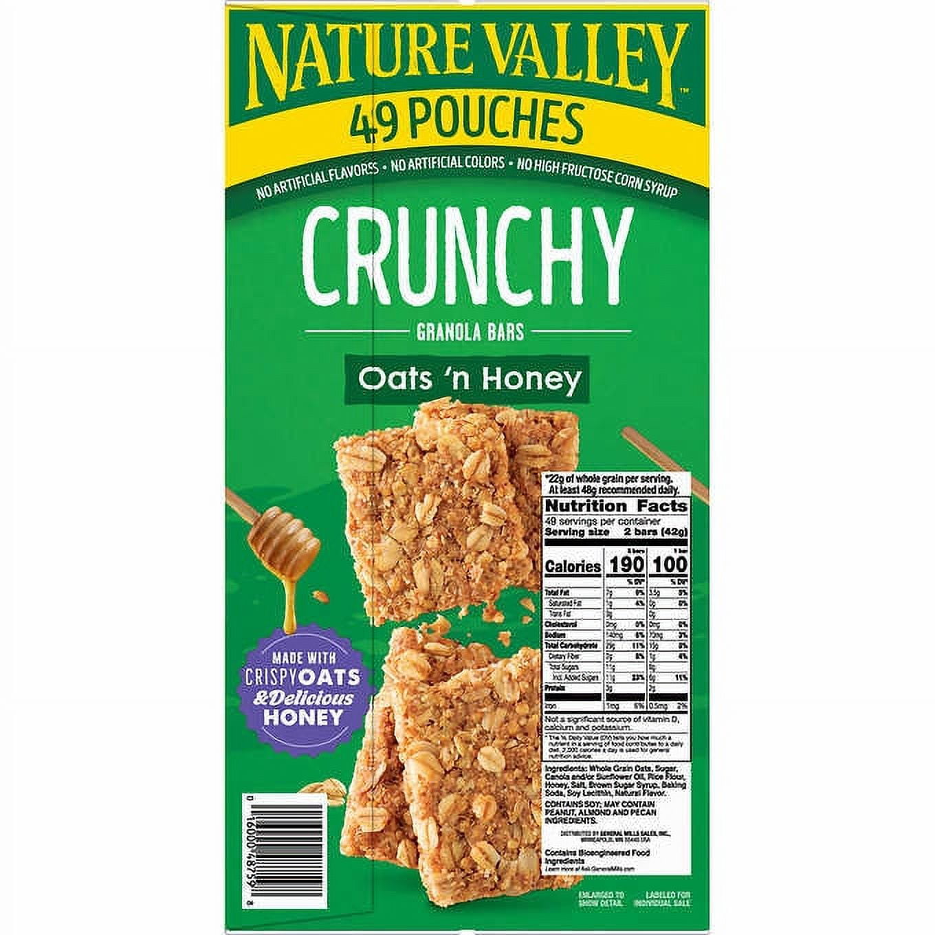 Nature Valley Crunchy Granola Bar, Oats 'n Honey, 1.49 oz, 49-count