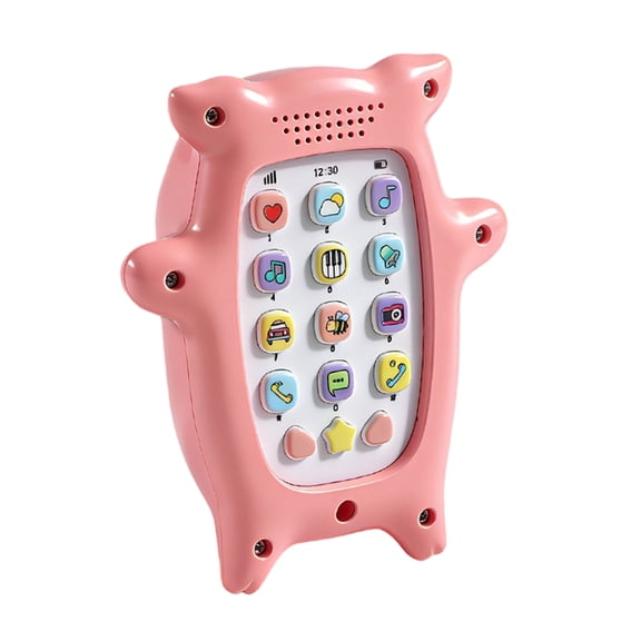 ELFINDEA Electronic Storyteller with Music Lights, Interactive Early Ed Device for Home Travel, Audio Player for Early Development, Durable learning toys for 2 year olds(Pink)