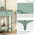 thumbnail image 6 of Modern Console Sofa, Wood Sideboard Entryway Table with 2 Drawers and Shelf, Accent Sofa Table for Living Room Hallway Entryway Bedroom Kitchen Entrance, Luxurious 35.43 x 13.8 x 29.9, Antique Blue, 6 of 7