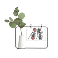 thumbnail image 1 of Canvas Shoes U.S U.K Flag Pattern Metal Picture Frame Cerac Vase Decor, 1 of 3