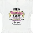 thumbnail image 4 of Inktastic Happy Birthday, Daddy- Best Gift Ever in Pink Girls Baby Dress, 4 of 5