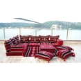 thumbnail image 3 of Burgundy Arabic Majlis, Floor Seating Cushion for Adults, Futon Sofa Bed, Sectional Sofa, Turkish Sofa, Foldable Sofa Couch, Sleeper Sofa Bed, 3 of 5