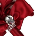 thumbnail image 3 of Artificial  Flower Bridal Bouquet Rhinestone Weeding Party Home Decoration Wine Red, 3 of 8