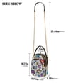 thumbnail image 2 of FORMRS Crossbody Bag for Women Quilted Travel Shoulder Cell Phone Purse with Chain Strap Handbag, White Doodle Pattern, 2 of 7