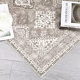 thumbnail image 4 of Haperlare Washable Area Rugs for Bedroom Non Slip Large Area Rugs for Living Room Oriental Boho Rug Distressed Chenille Carpet Stain Resistant Throw Rugs, 4' x 6' Pale Brown, 4 of 7