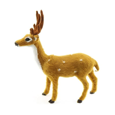 lovely simulation reindeer christmas ornament plush deer christmas decorationsyellow white - White Deer Christmas Decoration lovely simulation reindeer christmas ornament plush deer christmas decorationsyellow white - White Deer Christmas Decoration