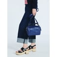 thumbnail image 5 of Free Assembly Women's Faux Leather Crossbody Handbag, Denim Blue, 5 of 6