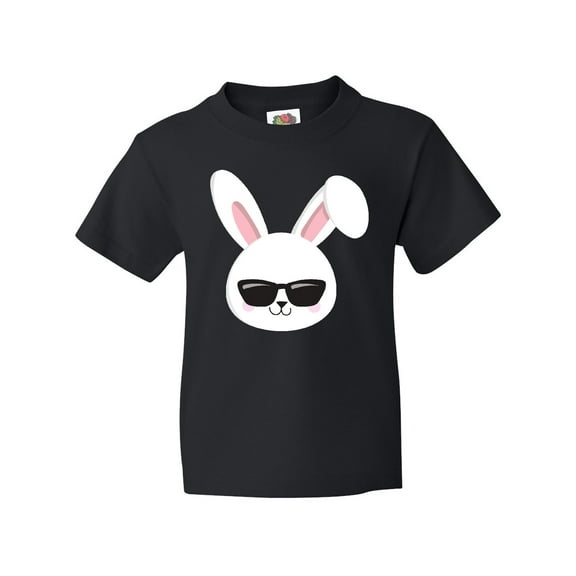 Inktastic Cute Bunny, White Bunny, Bunny Wearing Sunglasses Youth T-Shirt