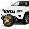 thumbnail image 2 of KAKALAD Sun Flowers Sunflower Gnome 08 Spare Tire Cover Universal Vehicle Accessories Buckle Car Tools 16”in, 2 of 6