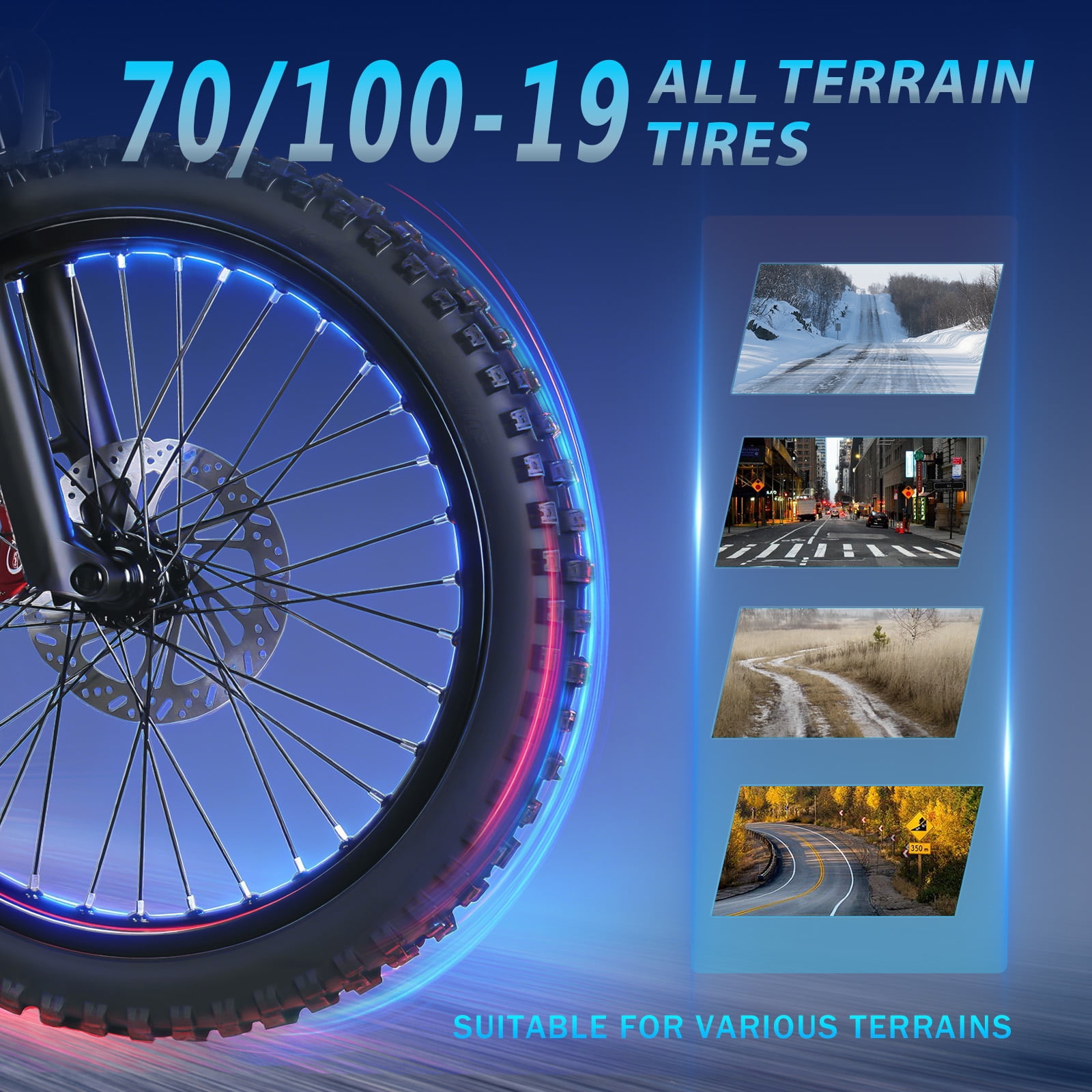 Cheevalry GS20 3000W E-Mountain Bike, 60V 32AH, 37MPH Top Speed, 43 Miles Range, NFC Off-Road Electric Bike