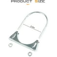 thumbnail image 2 of 2PCS Car Exhaust Clamps,Muffler Clamp,Car Accessorie Muffler Coupling Clamp,Heavy Duty U Bolt Clamps Saddle Type,Fits Muffler Inlet and Outlet,Exhaust Pipe Inlet (2.5inch), 2 of 5
