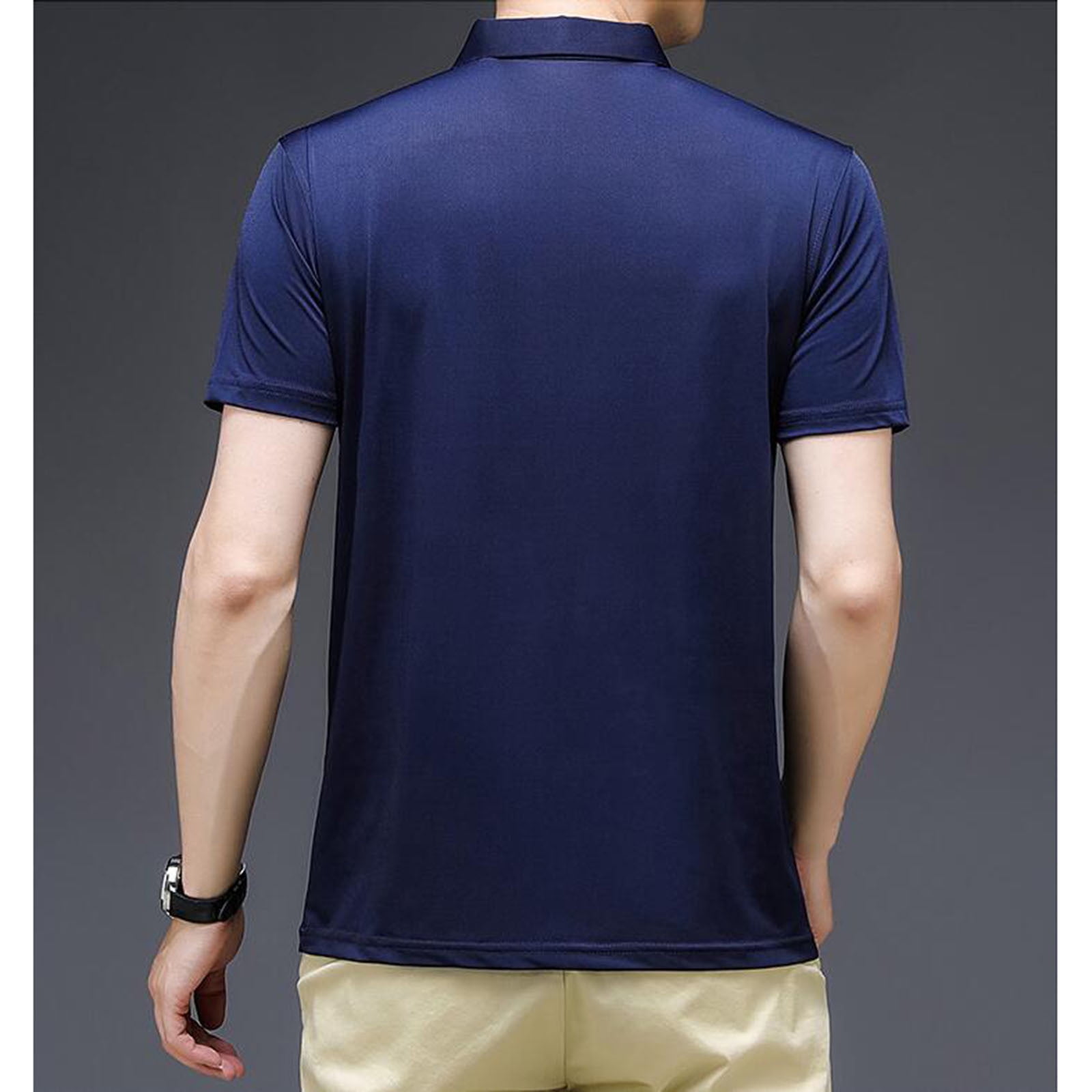 B91xZ Mens Shirts Casual Stylish Men's Short Sleeve Plaid Shirts