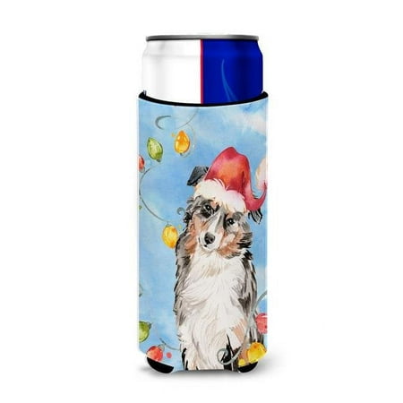 

Christmas Lights Australian Shepherd Michelob Ultra Hugger for Slim Cans