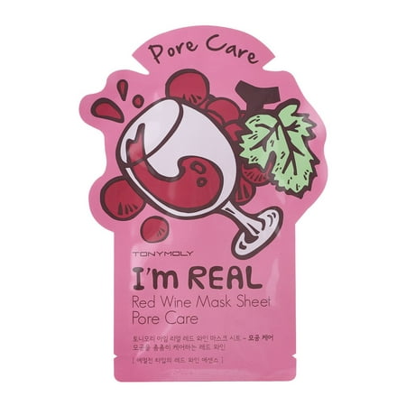 Tonymoly I'm Real Red Wine Face Mask Sheet - Pore (Best Pore Extraction Mask)
