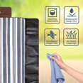 thumbnail image 6 of Extra Large Dual-Layer Waffle Weave Picnic Blanket - Blue & White Stripes - Includes Carry Tote - All-Season for Beach, Camping, BBQ (Durable Outdoor Mat), 6 of 7