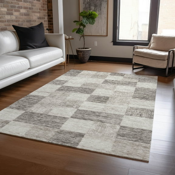 Addison Rugs Chantille Indoor/Outdoor Transitional Geometric Beige Washable Rectangle Rug, 10' x 14'