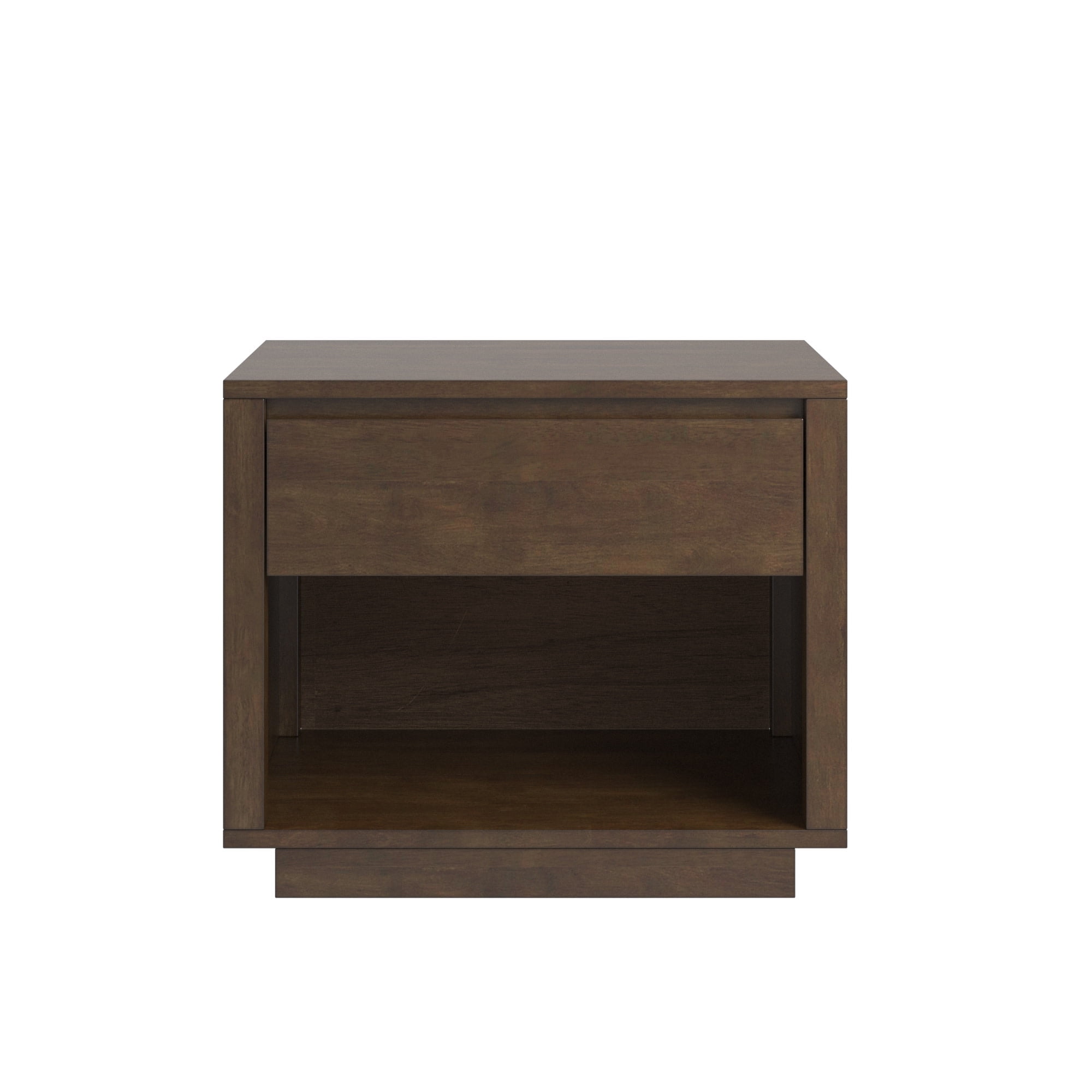 Weston Home Potrero Danish-Inspired Modern 1-Drawer Nightstand, Walnut Finish