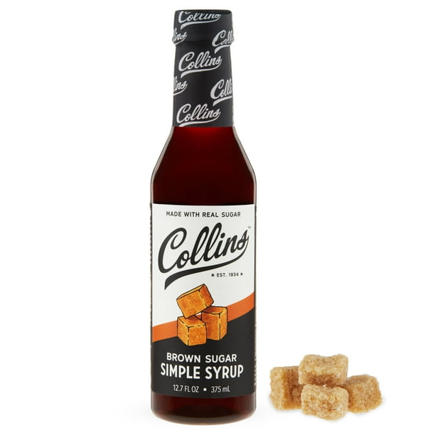 Collins Brown Sugar Syrup Simple Syrup for Cocktails, Brown Sugar