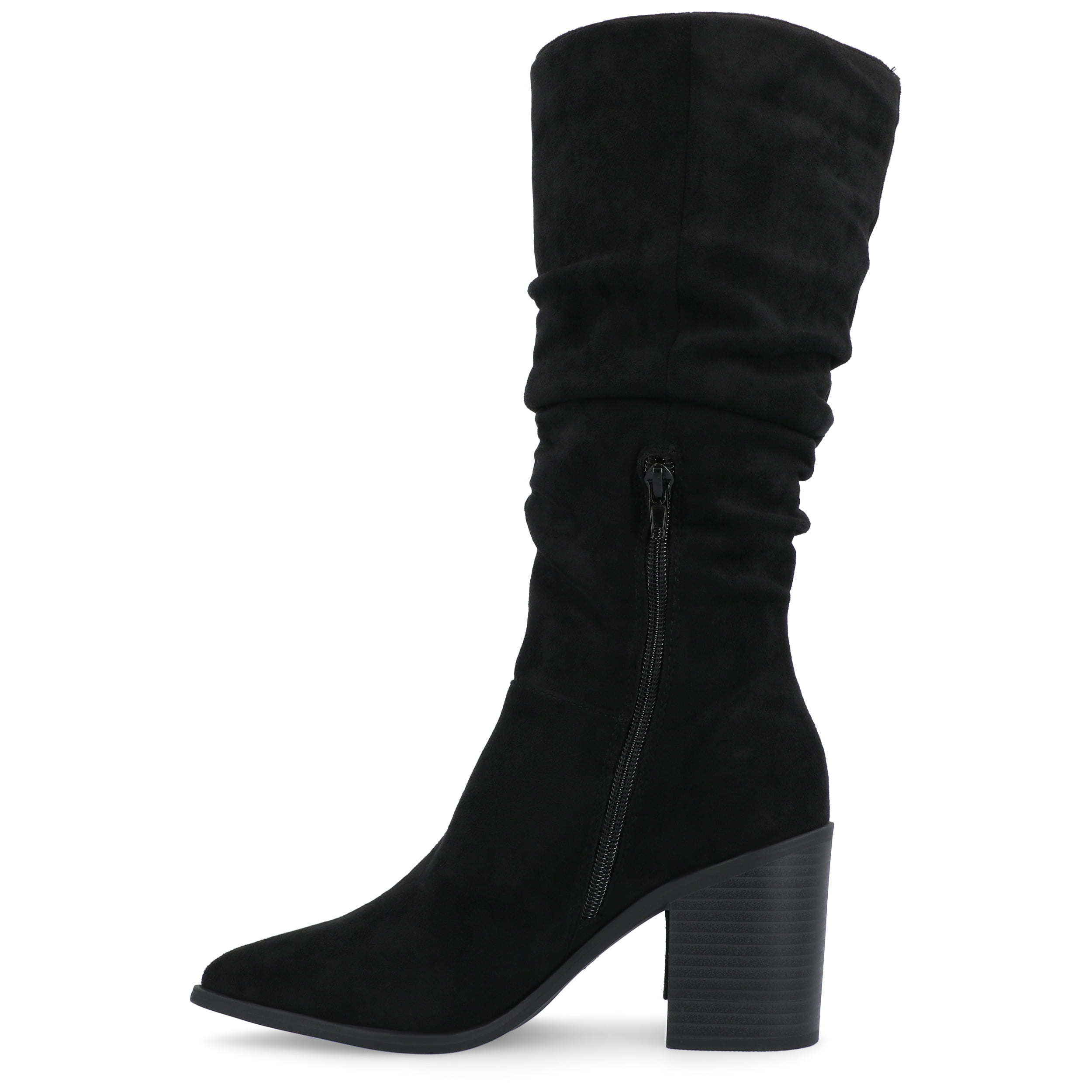 Journee Womens Hartly Wide Calf Western Mid Calf Boots