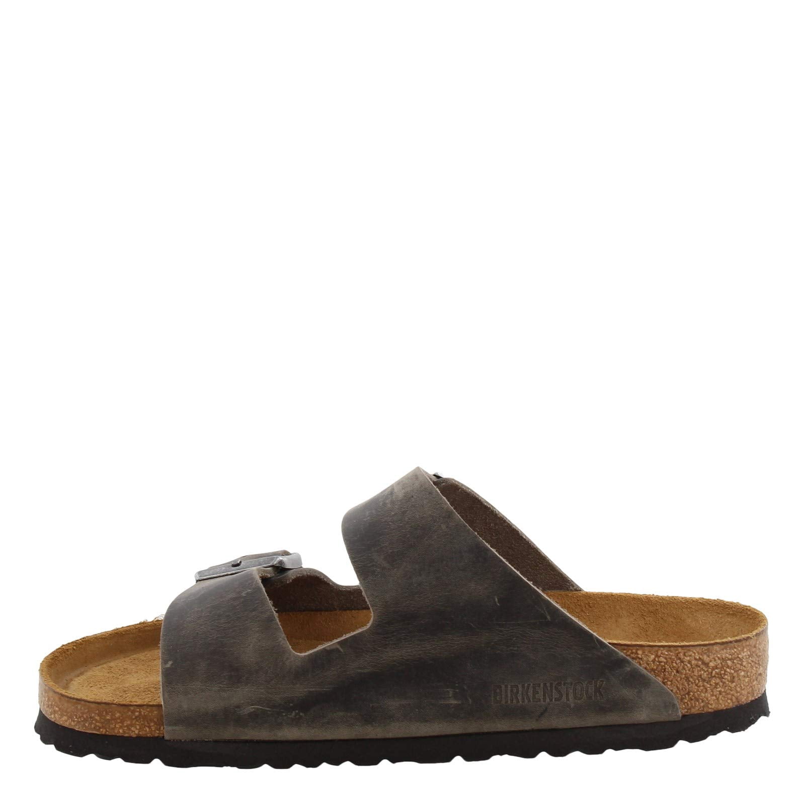 Birkenstock Womens Shoes Men's Arizona Soft Footbed Sandals, Iron, Grey, 8 Medium US