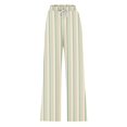 thumbnail image 4 of FUNUONY Wide Leg Pants for Women High Waisted Palazzo Pants Work Casual Flowy Loose Trousers with Pockets Women's Simple Plaid Wide Leg Casual Pants Sports Pants Loose Running Pants Light Green 3Xl, 4 of 5