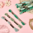 thumbnail image 3 of 12 Skeins 105 Yards 6 Ply Variegated Embroidery Thread Floss Green Gradient Crewel Friendship Bracelet String Cross Stitch Floss Yarn Thread Bulk for Hand Sewing Jewelry Needlecraft Knitting, 3 of 8