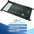 thumbnail image 2 of WDX0R 42Wh Battery For Laptop Computer DELL Inspiron 15 5568 / 13 7368 3crh3 I7368-0027 WDX0R WDXOR, 2 of 10