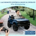 thumbnail image 3 of Luku Kids Electric Ride on Car 2-Seater Truck, 24V Battery Powered SUV Licensed Chevrolet with Parent Remote Control, 4 Spring Suspension, Storage, Music, Lights, Double Open Doors for Boys, Blue, 3 of 7